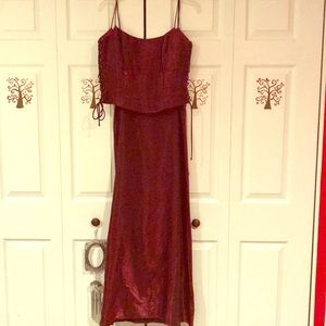 Two piece evening dress.